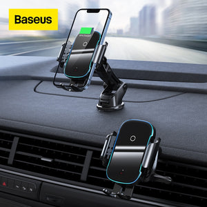 Baseus Car Phone Holder 15W QI Wireless Charger for iPhone 11 Xiaomi Samsung  Car Mount Infrared Fast Wireless Charging Charger