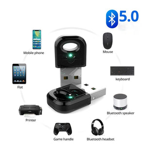 True 5.0 Bluetooth Adapter Usb Bluetooth Transmitter for Pc Computer Receptor Laptop Earphone Audio Printer Data Dongle Receiver