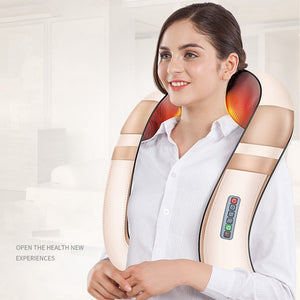 Eaiser Neck Shoulder Massager With Heat, Electric Multifunction U Shape Back Massage Device For Home Office Cars, EU Plug