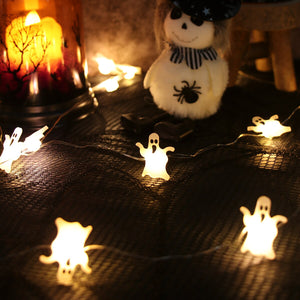 Eaiser Halloween Decorations Lights Pumpkin Spider Bat Skull String Light Battery Operated For Indoor Halloween Party Decor For Home