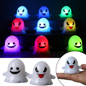 Eaiser Halloween LED Cute Ghost Colorful Flashing Night Light Trick Or Treat Halloween Party Home Decoration Ornament Kids Gift