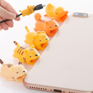 Eaiser    New Cartoon Animal Cable Protector USB Line Earphone Wire Protector Charger Cartoon Bite Data Line Protector Cable Organizers