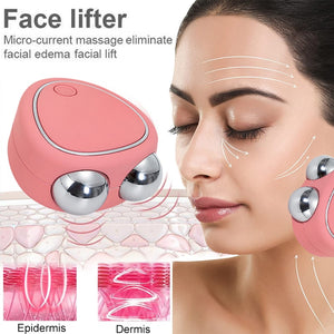 Eaiser EMS Facial Massager Microcurrent Face Lift Machine Roller Skin Tightening Rejuvenation Beauty Charging Facial Wrinkle Remover