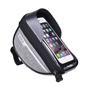 Cycling Bicycle Bike Head Tube Handlebar Cell Mobile Phone Bag Case Holder Screen Phone Mount Bags Case for 6.5in Phone