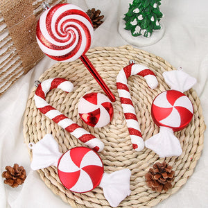 Eaiser 1Set Christmas Pendants Lollipop Candy Cane For Christmas Tree Home Decor Xmas Navidad New Year Ornaments Kids Gifts