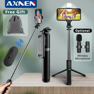 Wireless Bluetooth Selfie Stick Foldable Monopod with Tripod for Mobile Smartphone Huawei Xiaomi iphone Samsung Cell Phone Vlog