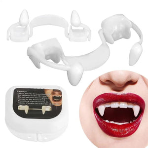 Eaiser -Vampire Teeth Cosplay Props Halloween Retractable Fangs Holiday Party Masquerade Zombie Teeth Little Tiger Vampire Denture Brace