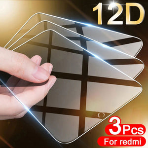 9H 3PCS Tempered Film For Xiaomi Redmi Note 10 9 8 7 Pro 9A 9C  8A 7A Glass Protective Glass For Redmi Note 10 9 10S 8 7 8T