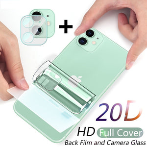 Full Cover Hydrogel Film For iPhone 11 12 13 Pro Max mini XR XS X Screen Protector Back Film iPhone 6 6S 7 8 Plus Camera Glass