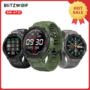 BlitzWolf BW-AT2C Smart Watch  Heart Rate Monitor Wristband Smartwatch for Men Women bluetooth-compatible Call Watches