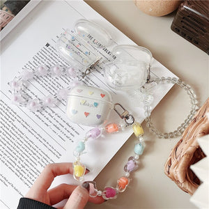 BACK TO COLLEGE   Chain Strap Earphone Case For Lenovo LP40 LP40S Pro TWS Wireless Headphone Box Fashion Butterfly Flower Soft Protective Cover