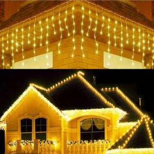 5m Waterproof Christmas Lights Droop 0.4-0.6m Street Garland on The House Eaves Holiday Party Outdoor Led Garlands for New Year