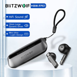 BlitzWolf BW-FPE1 TWS Earphone 1.7CM Ultra Thin Portable Earbuds 13mm Large Driver HiFi Stereo ENC Dual Mic Half in Ear Earphone