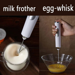 Eaiser - 3 In 1 Portable Rechargeable Electric Milk Frother Foam Maker Handheld Foamer High Speeds Drink Mixer Coffee Frothing Wand