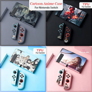 BACK TO COLLEGE   Kawaii Soft TPU Case For Nintendo Switch Game Console NS JoyCon Controller Shell Cute Cartoon Anime Protective Cover Accessories