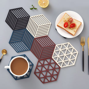 Eaiser Rectangle Heat Resistant Silicone Mat Drink Cup Coasters Non-Slip Pot Holder Table Placemat Kitchen Accessories Coaster Pad