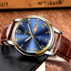 Eaiser    Simple Business Mens Watches Luminous Quartz Wristwatch Calendar Waterproof Watch for Men Clock Male Relogio Masculino+Box