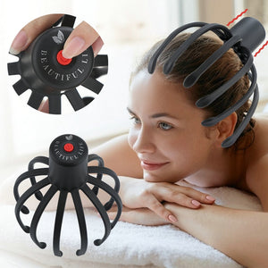 Eaiser Rechargable Octopus Claw Scalp Massager Multifunctional Hands Free Therapeutic Head Scratcher Relief Hair Stimulation For Home