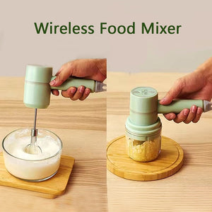 Eaiser Wireless 3 Speed Mini Mixer Electric Food Blender Handheld Mixer Egg Beater Automatic Cream Food Cake Baking Dough Mixer