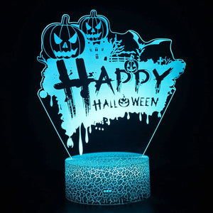 Eaiser Halloween Decoration 3D Acrylic Led Lamp For Home Ghost Night Light Table Lamp Birthday Party Decor Horror House Bedside Lamp