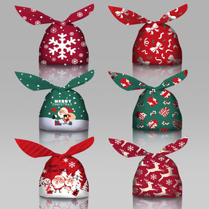 Eaiser 10Pcs Christmas Gift Bag Candy Bag Snowflake Crisp Drawstring Bag New Year  Merry Christmas Decorations Noel  Navidad