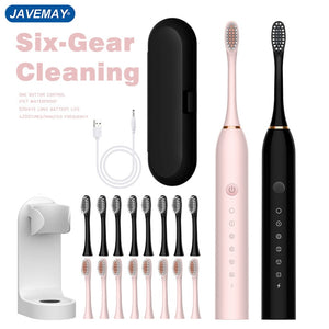 Eaiser Sonic Electric Toothbrush Ultrasonic Automatic USB Rechargeable IPX7 Waterproof Whitening Teeth Tooth Brush Head Holder J189