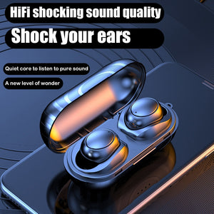 Eaiser  TWS T66 Wireless Headphones In-Ear Sports Bluetooth Earphones Games Universal Earbuds With Mic Charing Box For Xiaomi For Iphone