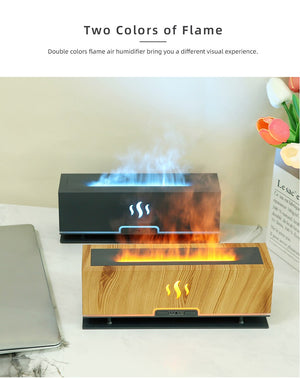 Eaiser   Humidifiers Aroma Diffuser Air Humidifier Ultrasonic Cool Mist Maker Fogger LED Essential Oil Flame Lamp Difusor