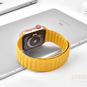 Eaiser  1:1 Original Leather Magnetic Loop Strap For Apple Watch Band 44Mm 40Mm 45Mm 41Mm Link Bracelet Iwatch Seires 7 6 SE 5 4 3 42Mm
