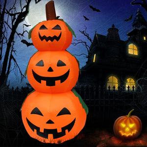 Eaiser 120Cm Pumpkin Halloween Inflatable Decoration Outdoor PVC Inflated Toys With LED Lights Halloween Party Horror House Yard Props