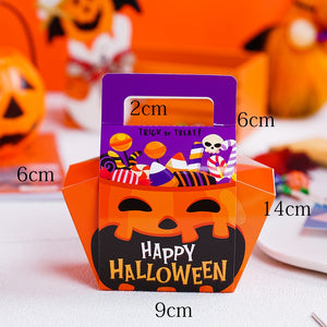 Eaiser Creative Halloween Pumpkin Avatar Carrying Box Cute Candy Box Packaging Box Happy Helloween Party Decor Trick Or Treat Supplies