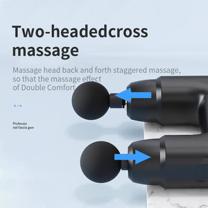 Eaiser  Double Head Massage Gun Electric Fascia Gun Deep Tissue Neck Body Back Muscle Massager For Fitness Relaxation Health Care