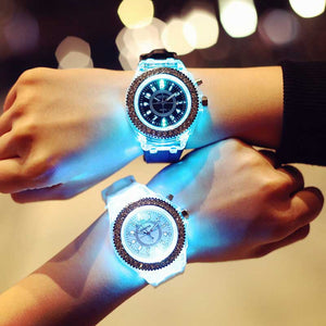 Eaiser Flash Luminous Watch Led Light Personality Trends Students Lovers Jellies Woman Men's Watches Light Wristwatch