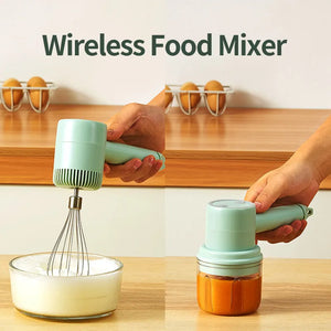 Eaiser - 2023 New Wireless Portable Electric Food Mixer Hand Blender 3 Speeds High Power Dough Blender Egg Beater Hand Mixer