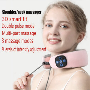 Eaiser Electric Wireless Neck Massager Pillow U Shape Multifunctional Portable Shoulder Massager Home Car Travel Relax Massager