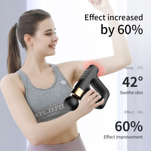 Eaiser Electric Pulse Massage Gun Hot Compress Massager Deep Muscle Relaxation For Body Neck Back Pain Relief Percussion