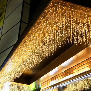 Eaiser  Christmas Lights Waterfall Outdoor Garland 5M Droop 0.4-0.6m Led Lights Curtain String Lights Party Garden Christmas Decoration