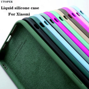 Original Liquid Silicone Phone Case For Xiaomi Redmi Note 8 9 9S 10 Pro Max POCO X3 F3 M3 M4 NFC Pro GT 5G Soft Thin Cover funda