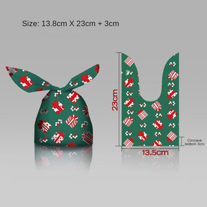 10Pcs Christmas Gift Bag Candy Bag Snowflake Crisp Drawstring Bag New Year  Merry Christmas Decorations Noel  Navidad
