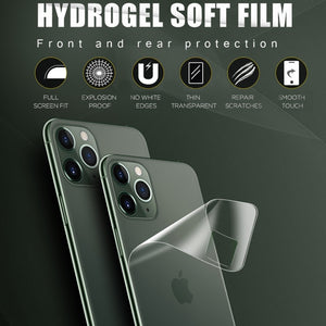 Full Cover Hydrogel Film For iPhone 11 12 13 Pro Max mini XR XS X Screen Protector Back Film iPhone 6 6S 7 8 Plus Camera Glass
