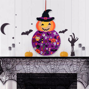 Eaiser Halloween Felt Cat Ornaments Pumpkin Ghost Pendants Halloween Party Decoration For Home Door Hanging Signs Kids Toy