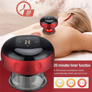 Eaiser Guasha Full Body Neck Massager Therapy Suction Cup IR Heating Fat Burner LCD Display Guasha Scraping EMS Stimulation Weight Loss