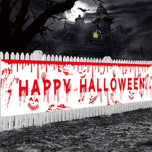 Eaiser 300X50cm Horror Halloween Banner Background Scary Bloody Ghost Party Theme Props Happy Halloween Decoration For Home Outdoor