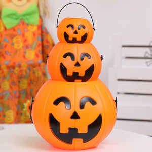 Eaiser Halloween Pumpkin Bucket Children's Sugar Bowl Tote Bag Happy Helloween Party Decor Trick Or Treat Supplies