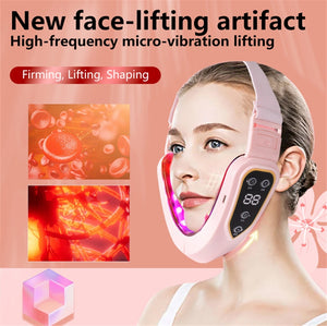 Eaiser LED Photon Therapy Facial Slimming Vibration Massager EMS Face Lifting Massager Double Chin V-Shaped Cheek Lift For Household