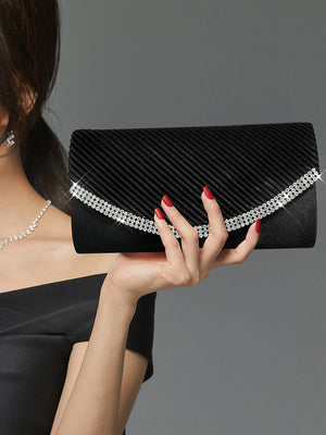 Eaiser Party Rhinestone Magnetic Square Clutch Bag