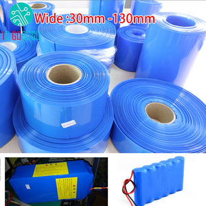 30mm - 130mm 18650 Lithium Battery Heat Shrink Tube Tubing Li-ion Wrap Cover Skin PVC Shrinkable Film Pipe Sleeves Accessories