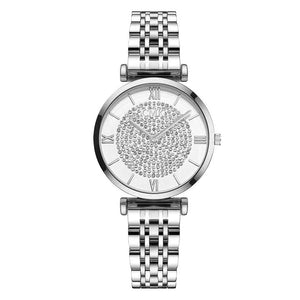 Luxury Crystal Women Bracelet Watches Top Brand Fashion Diamond Ladies Quartz Watch Steel Female Wristwatch Montre Femme Relogio