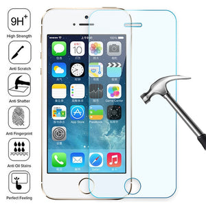 100D Transparent Tempered Glass For iPhone 7 8 6 6S Plus Glass Screen Protector On iPhone 5 5C 5S SE  Glass Protective Film