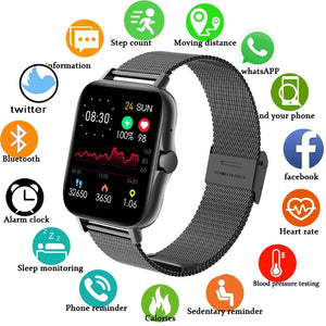ZW23 New Smart watch Men Smartwatch Women Bluetooth Call Watch Waterproof Fitness Tracker Music Control Body Temperature Measure